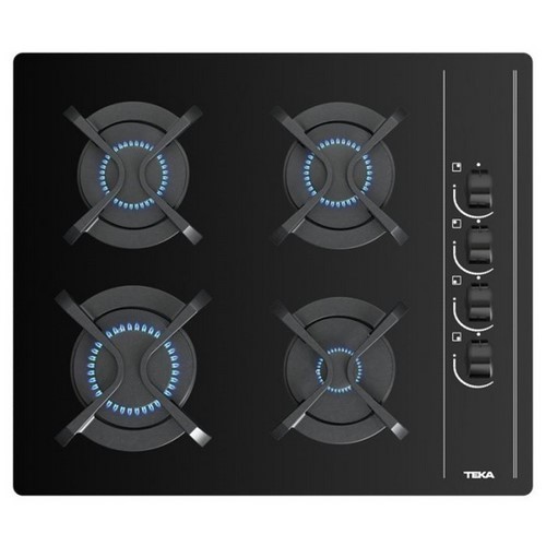 PLACA TEKA GBC 64002 4F CRISTAL GAS NEGRA